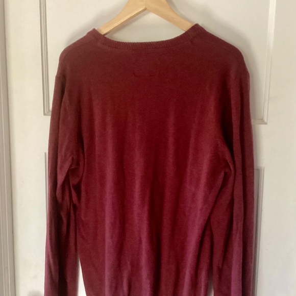 Aeropostale Size L Burgundy Sweater Crew Neck Men wool blend business casual - Picture 10 of 13
